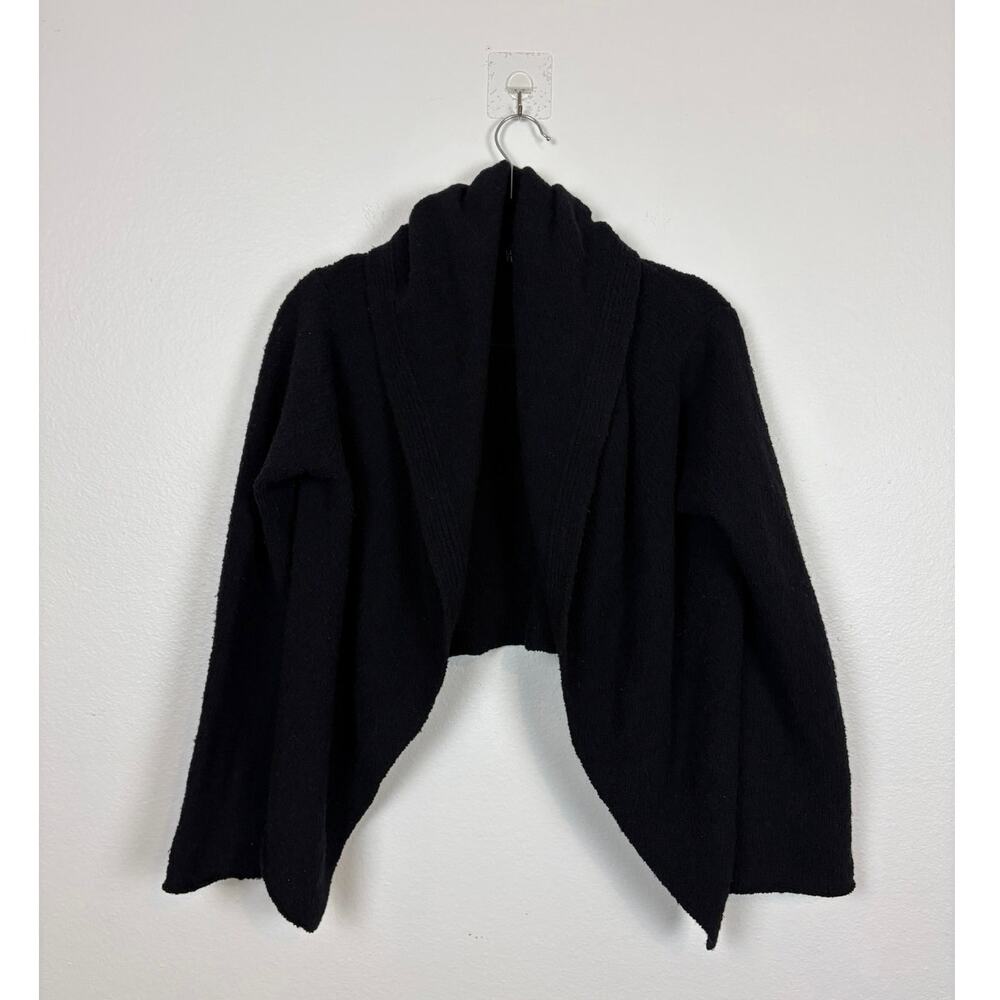 Eileen Fisher Boucle Shall Long Sleeve Wool Teddy Open Cardigan Small
